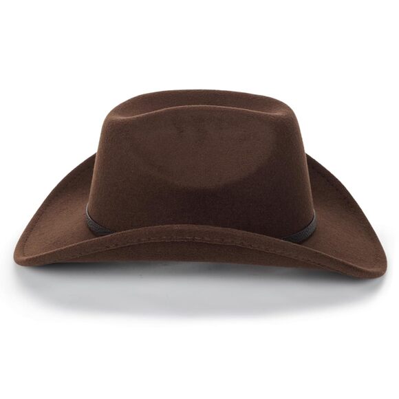 8745 Western Felt Cowboy Cowgirl Hat- Wide Brim Panama Jazz Fedora Hat